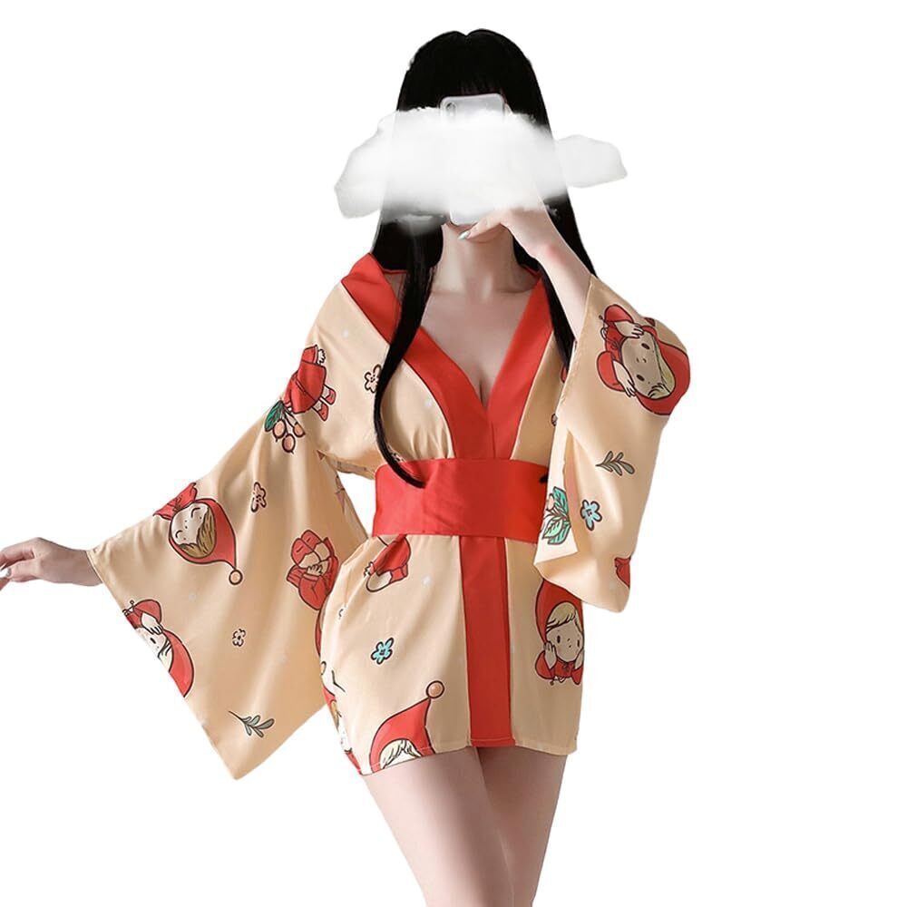 3345 Sexy Cosplay Japanese Kimono Traditional Style Yukata Printed Pajamas